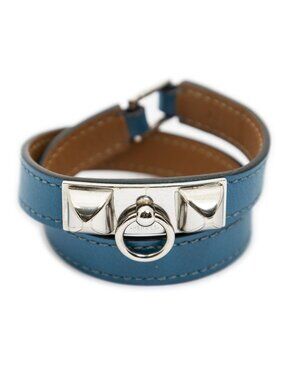 Hermes Rivale Double Tour Bracelet Tea Swift Leather